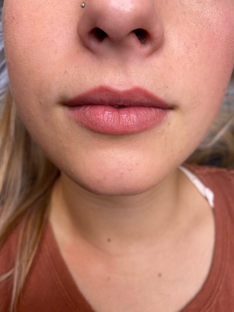 Healed lip blushing tattoo by Natural Beauty by Kelly